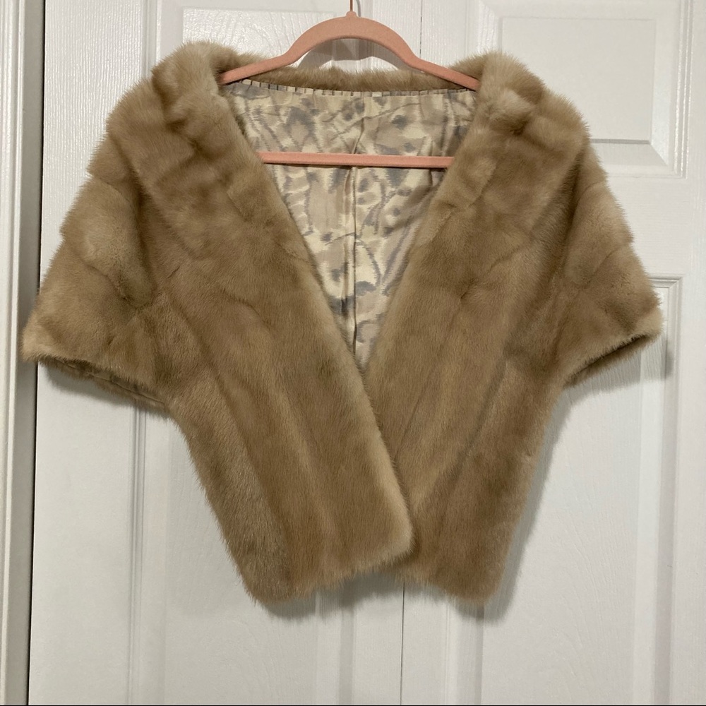 Vintage Mink Stole champagne/blonde